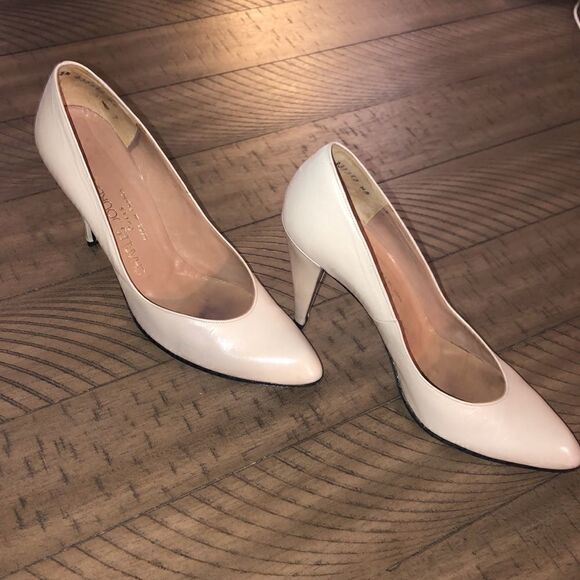 Charles Jordan Leather Semi Point Pumps Made in France 🇫🇷 4” heel SEXY! - Picture 7 of 17